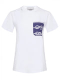 White Print Pocket T-Shirt