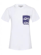 White Print Pocket T-Shirt