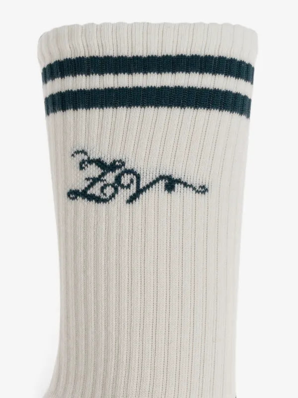 Logo-Embroidered Stripes Socks