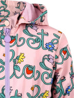 Girls Pink Logo Windbreaker