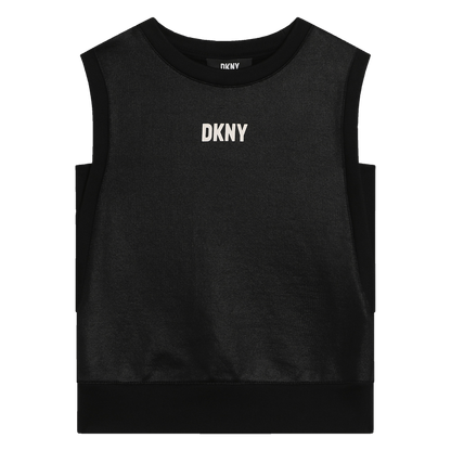 Black Sleeveless Sweatshirt