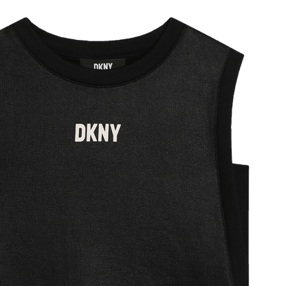 Black Sleeveless Sweatshirt