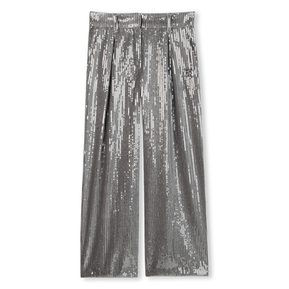Pants Embellished With Silver Sequins