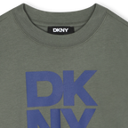 Blue Logo Grey T-Shirt
