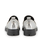 Silver Logo Loafers