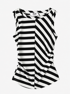 Striped Draped Top