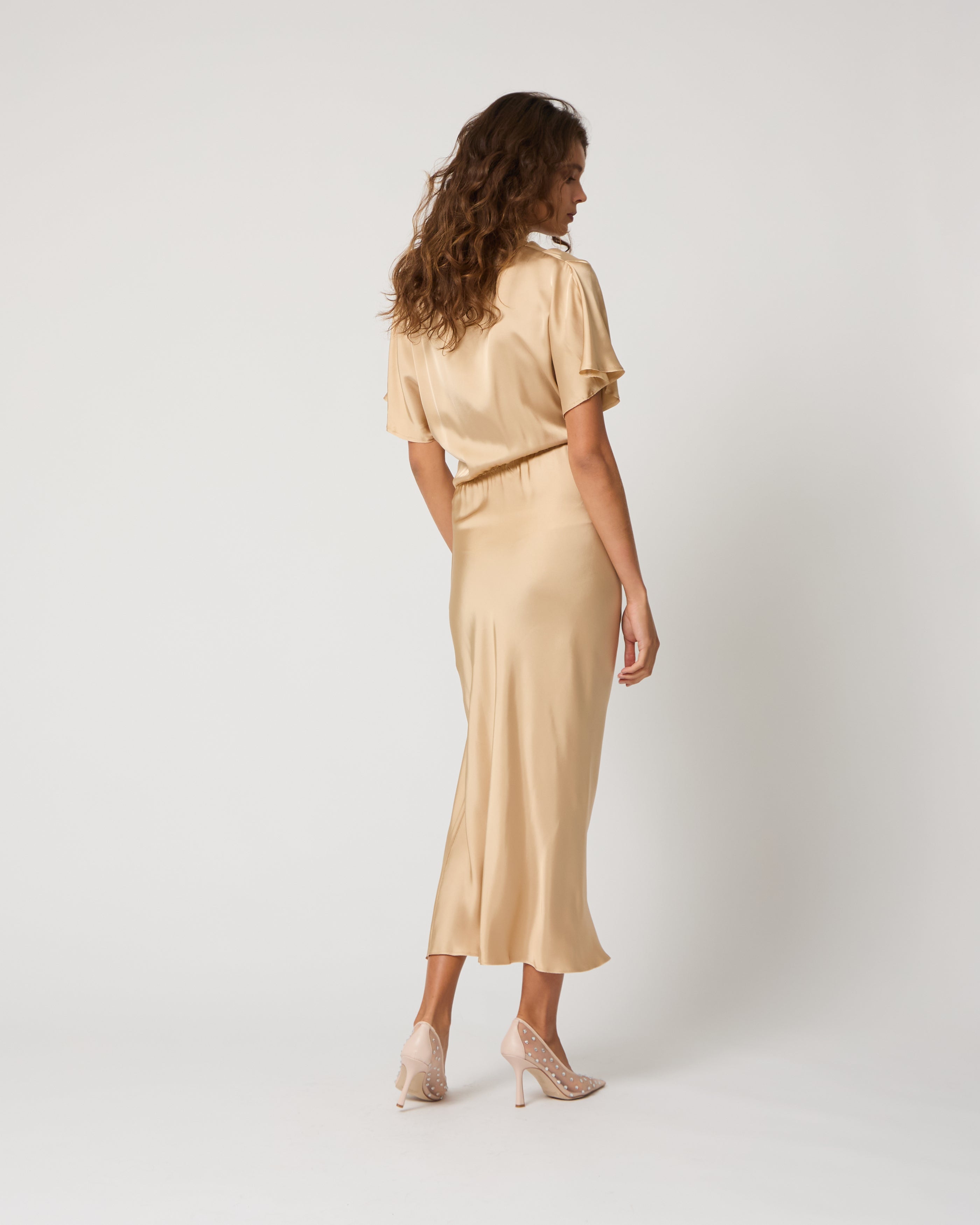 Gold Draped Dress