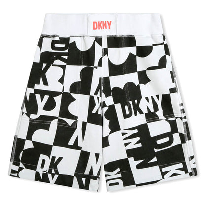 Black & White Cotton Shorts