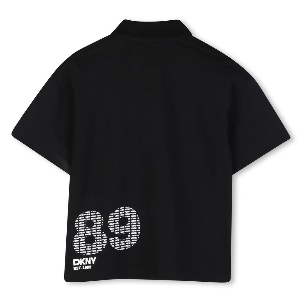 Boys Black Logo Polo Shirt