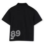 Boys Black Logo Polo Shirt