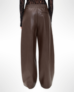 Faux Leather Wide Leg Pants