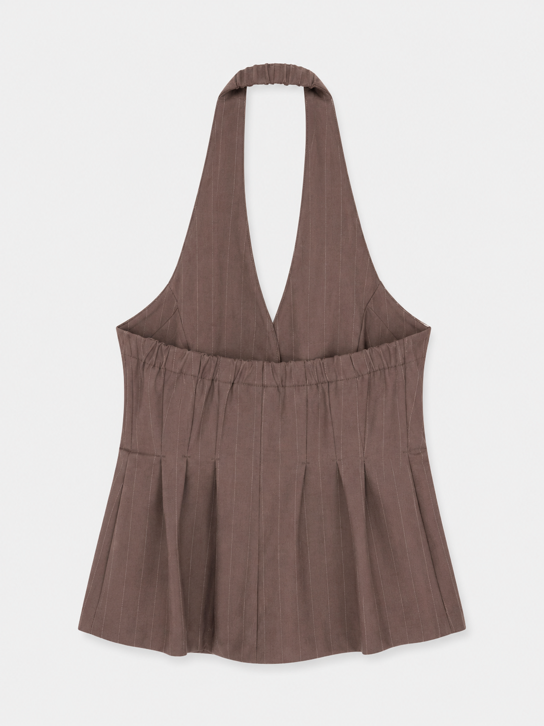 Brown Halter Vest With Patch
