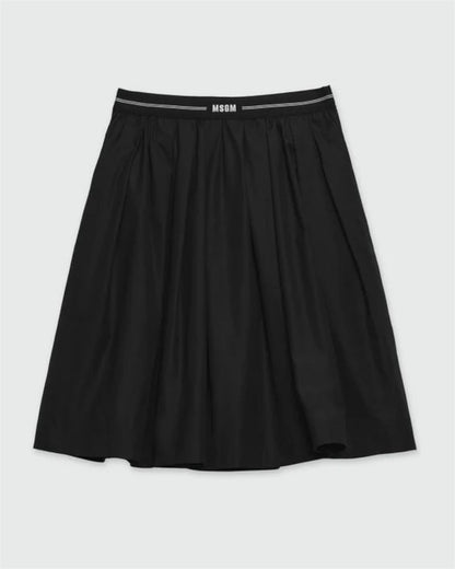 Black Waistband Logo Skirt