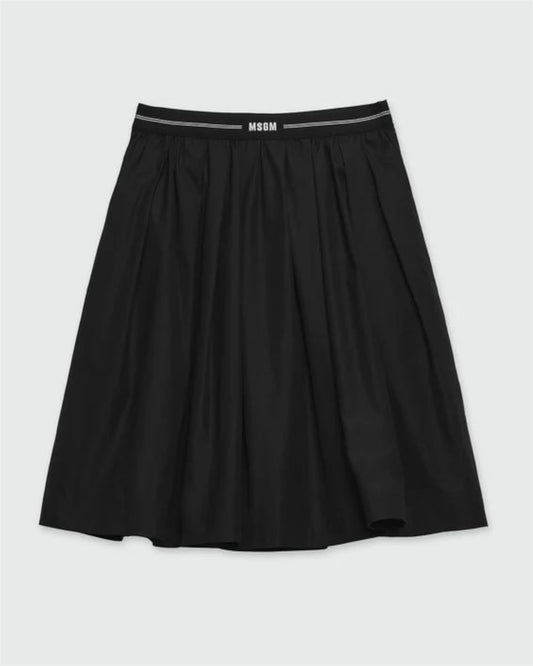 Wide Poplin Skirt