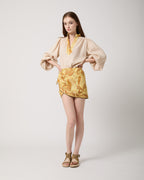Yellow Bandana Mini Skirt