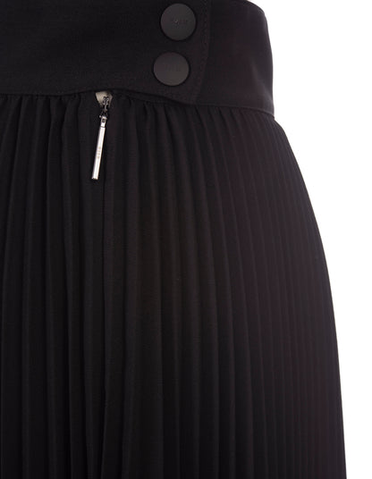 Pleated Asymmetric Long Skirt