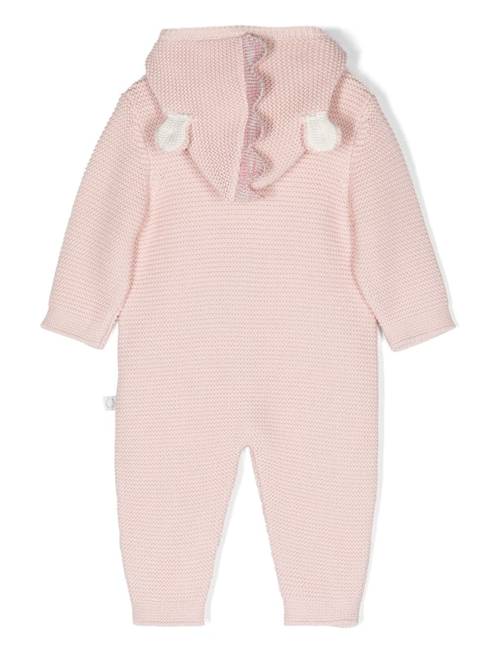 Pink Knitted Playsuit With Unicorn Hoodie