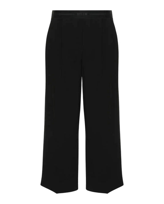 Logo-Waistband Cropped Trousers