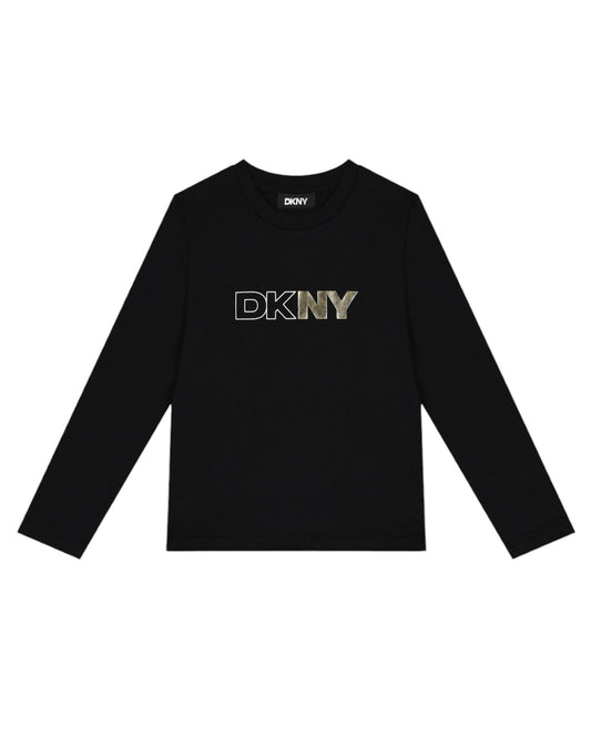 DKNY u0411u043bu0443u0437u0438 Black Logo Long Sleeve Top