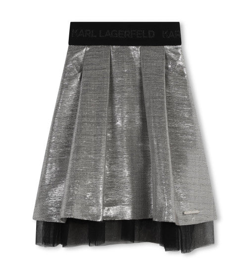 Metallic Midi Skirt