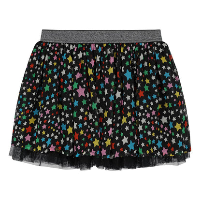 Star-Print Tulle Skirt