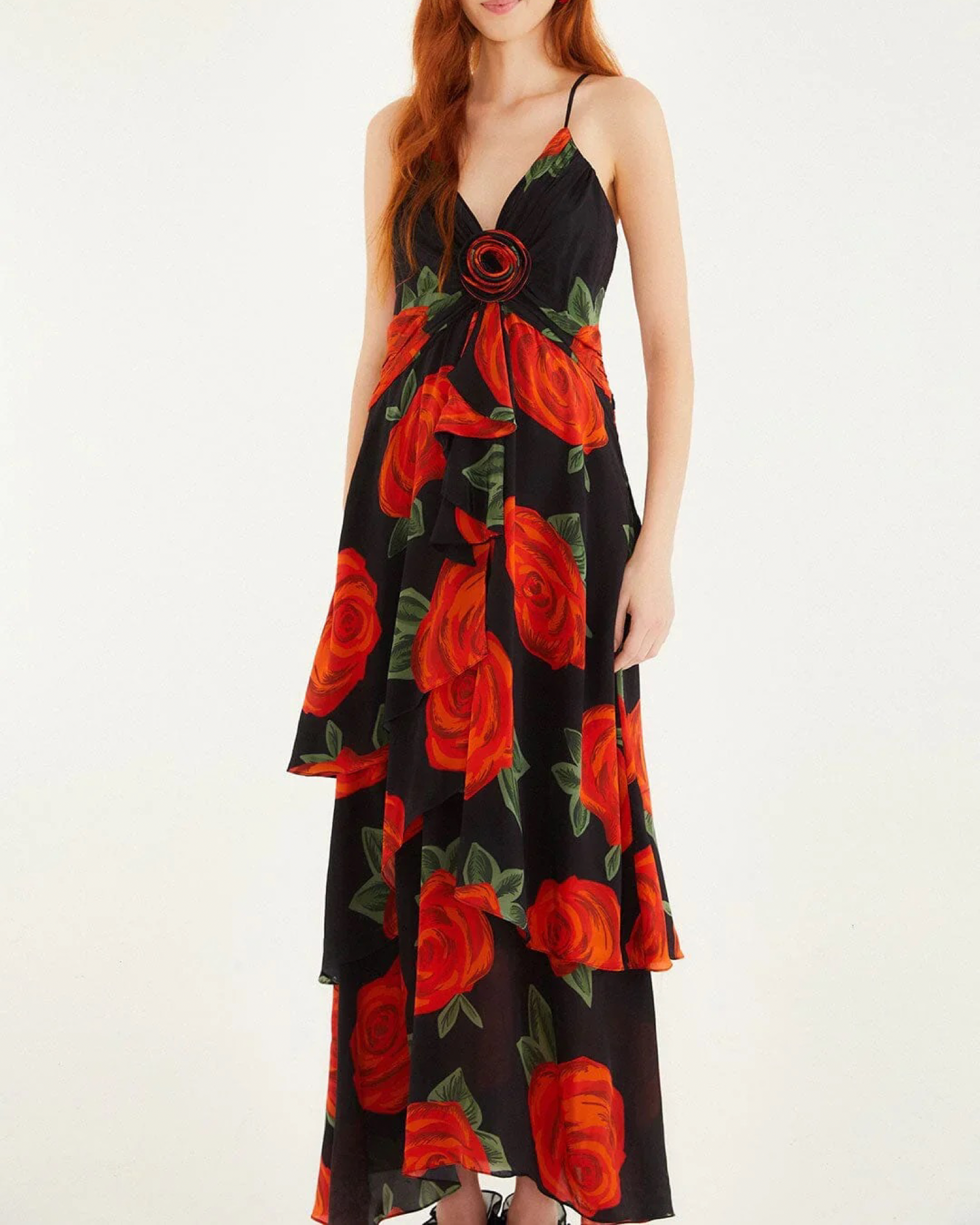 Latin Roses Maxi Dress