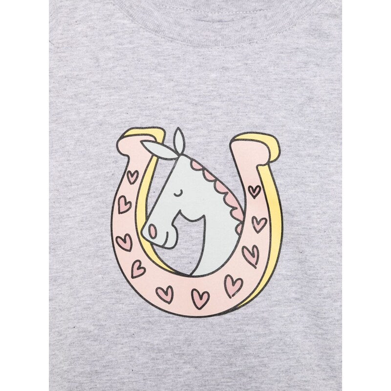 Grey Marl Horse Top