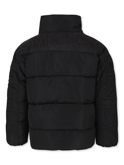 Black Embossed Logo Puffer