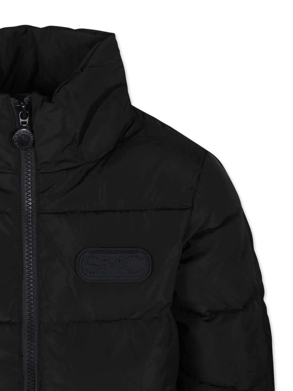 Black Embossed Logo Puffer