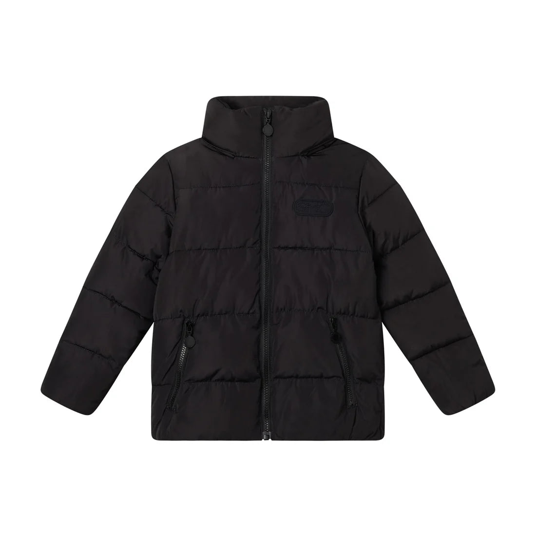 Black Embossed Logo Puffer