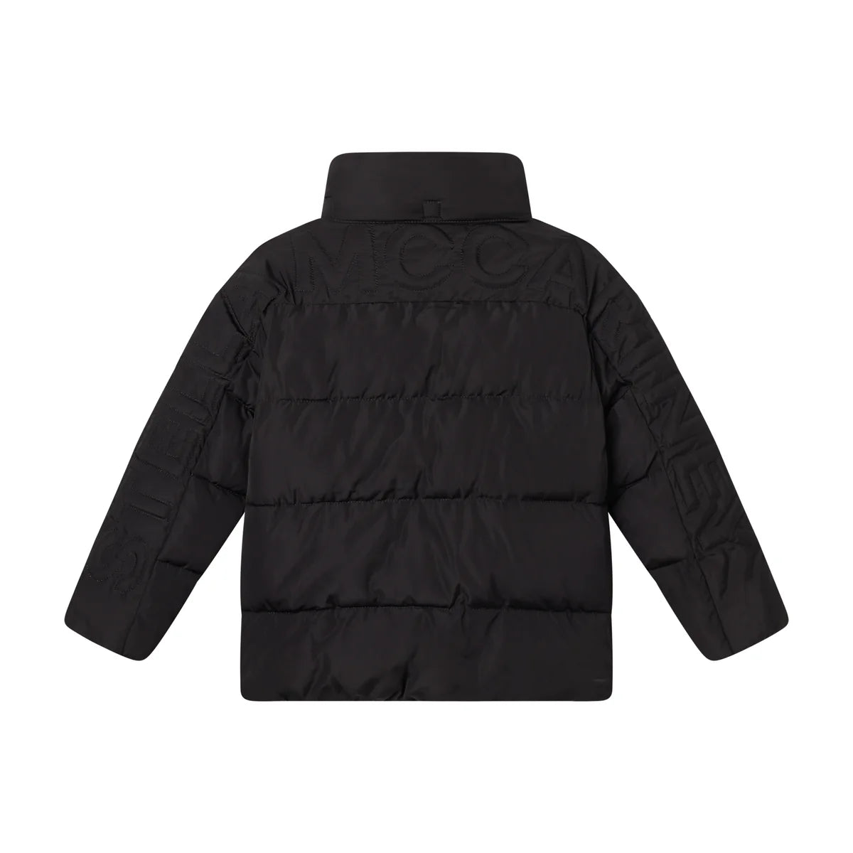 Black Embossed Logo Puffer