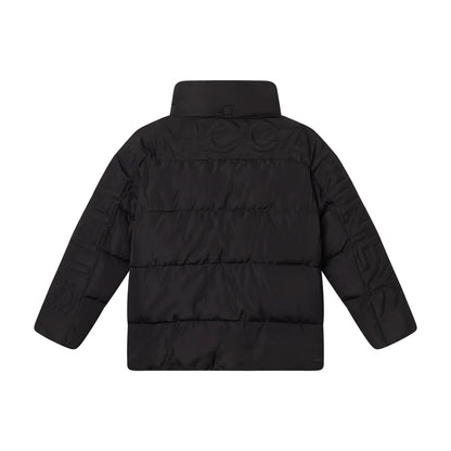 Black Embossed Logo Puffer