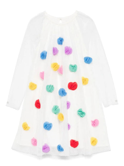 Multicolor Pompon Dress