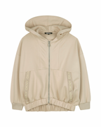 Logo Pockets Hooded Cardigan