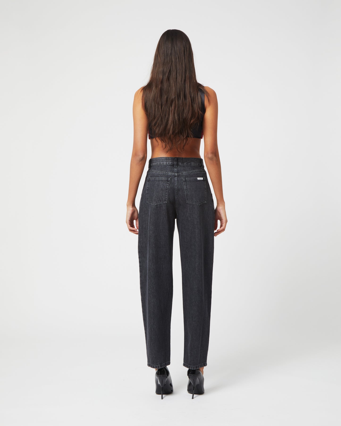 Black Cut Out Crystals Jeans