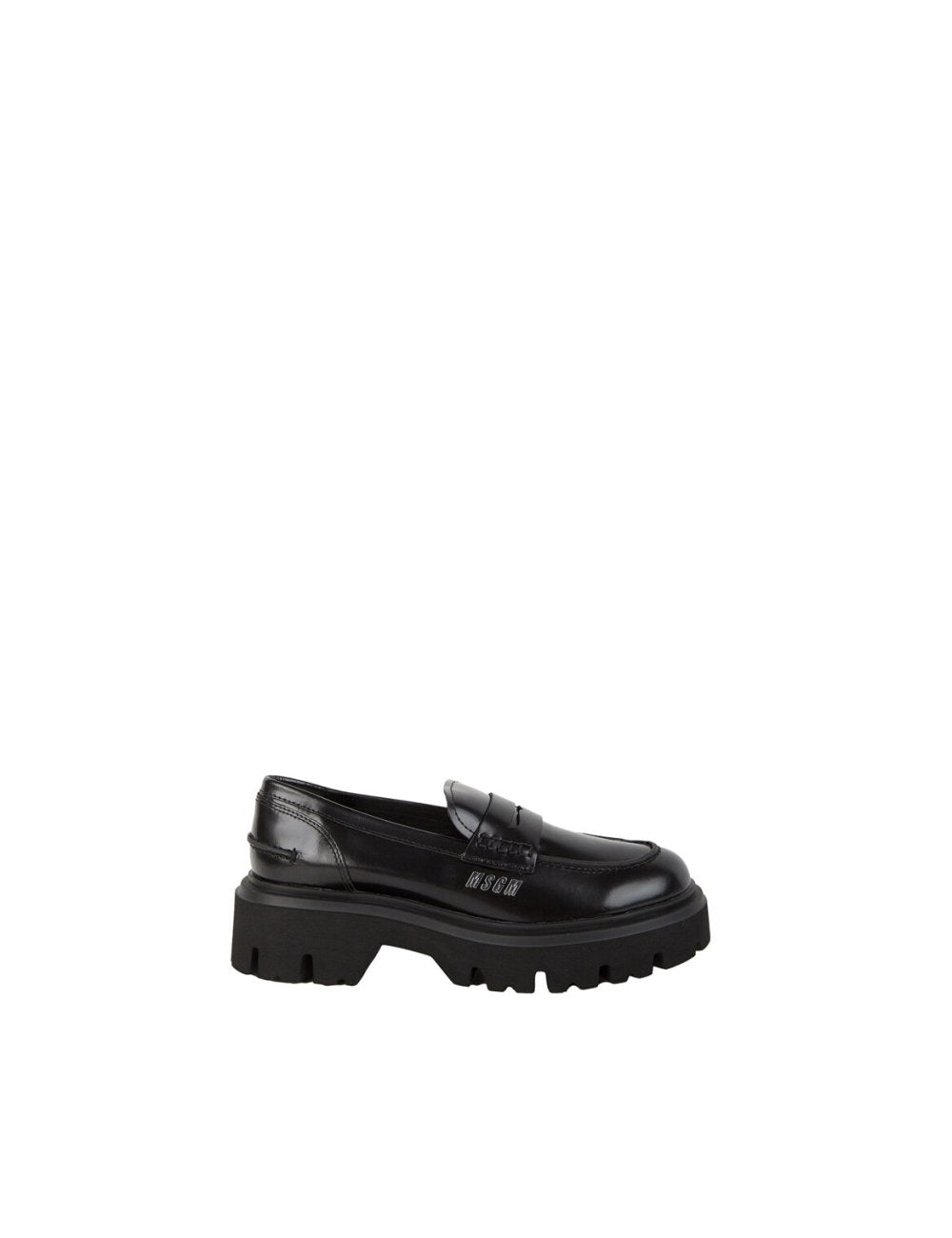 Black Brushed Leather Loafers