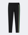 Черен еластичен клин с кант от ламе