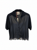 Bi-Material Lace Shirt