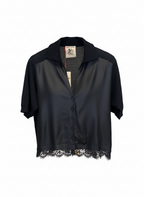 Bi-Material Lace Shirt