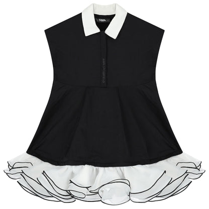 Girls Black & White Dress