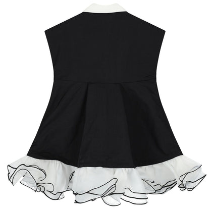 Girls Black & White Dress