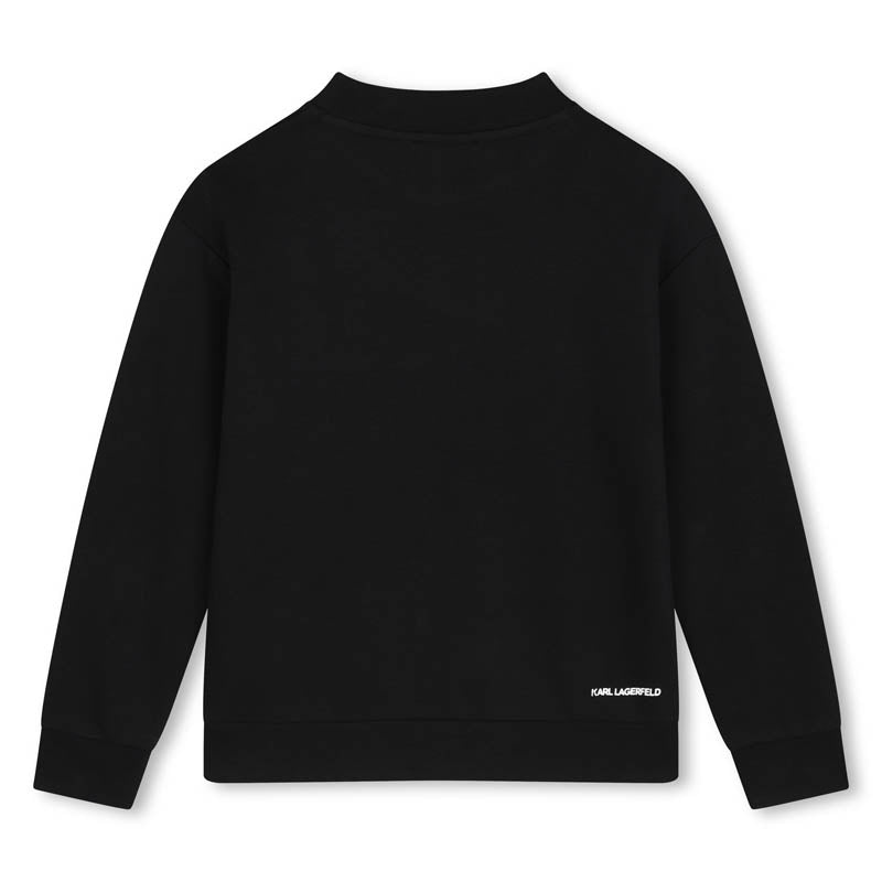 Black Graphic-Print Sweatshirt