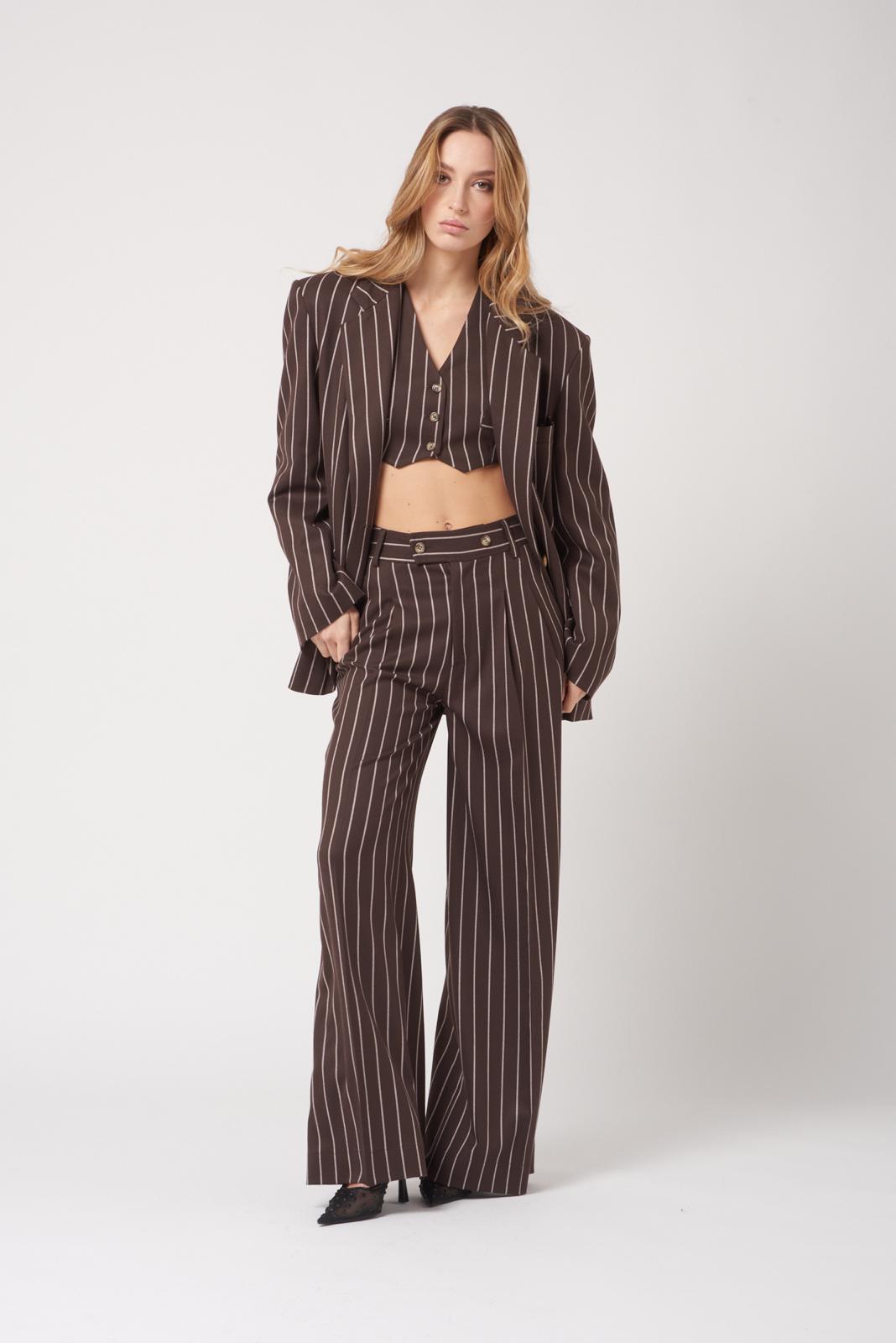 Brown Stripes Pants
