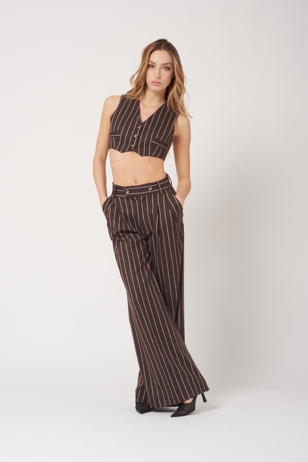 Brown Stripes Pants