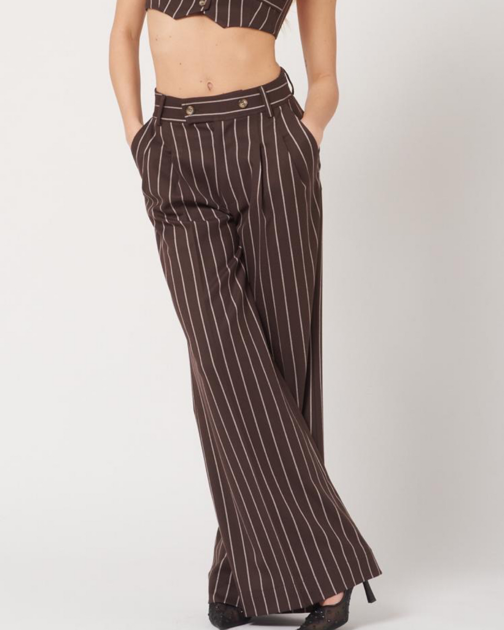 Brown Stripes Pants