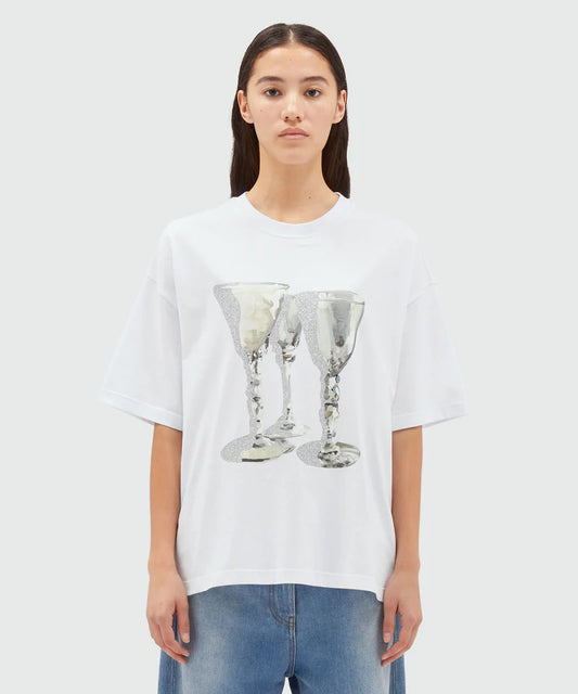 Silver Glasses Print T-Shirt