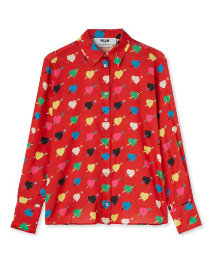 Heart-Print Shirt