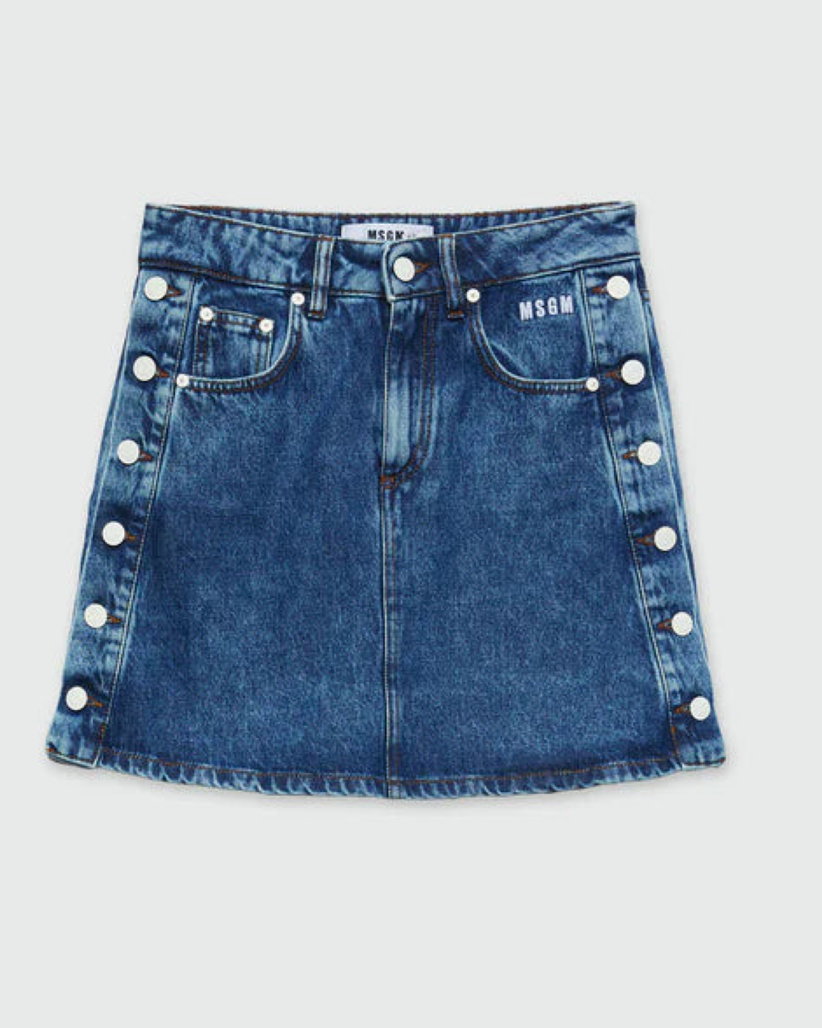 Short Denim Skirt With Buttons