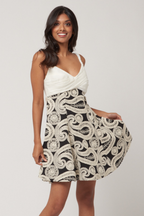 Black and White Lace Dress