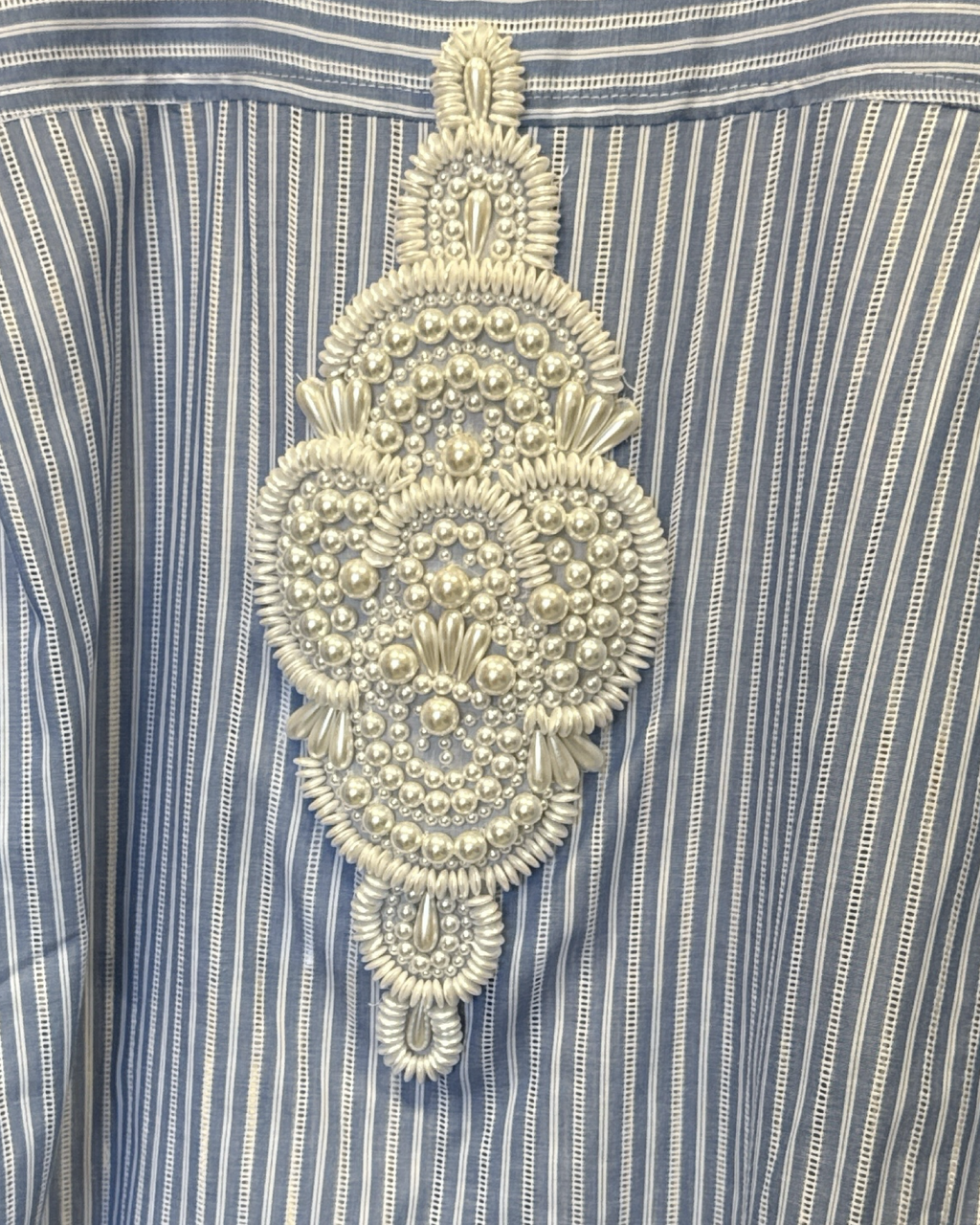 Pearls Blue Shirt